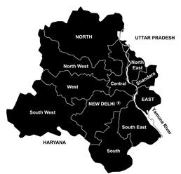 delhi map silhouette vector illustration 260nw 2360326061